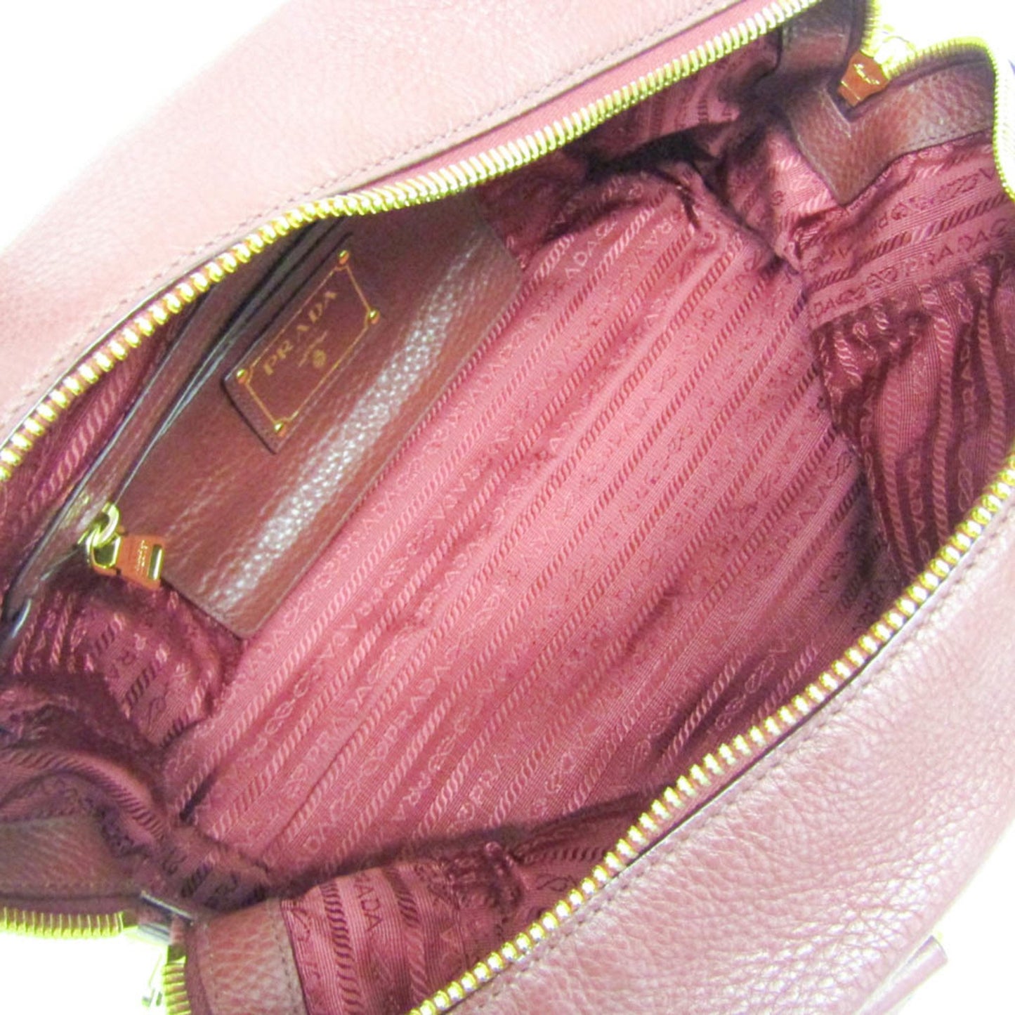 Prada Red Leather Boston