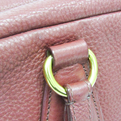 Prada Red Leather Boston