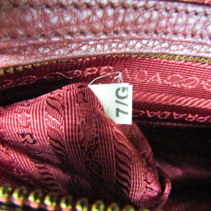Prada Red Leather Boston