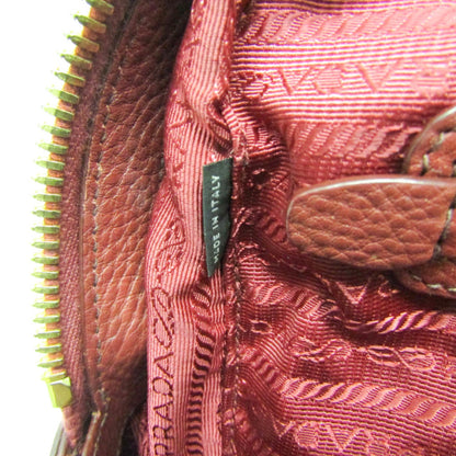 Prada Red Leather Boston
