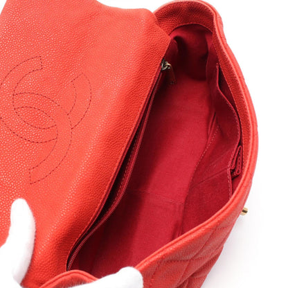 Chanel Red Leather Coco Handle