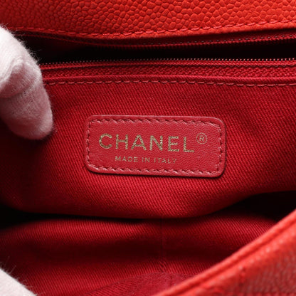 Chanel Red Leather Coco Handle