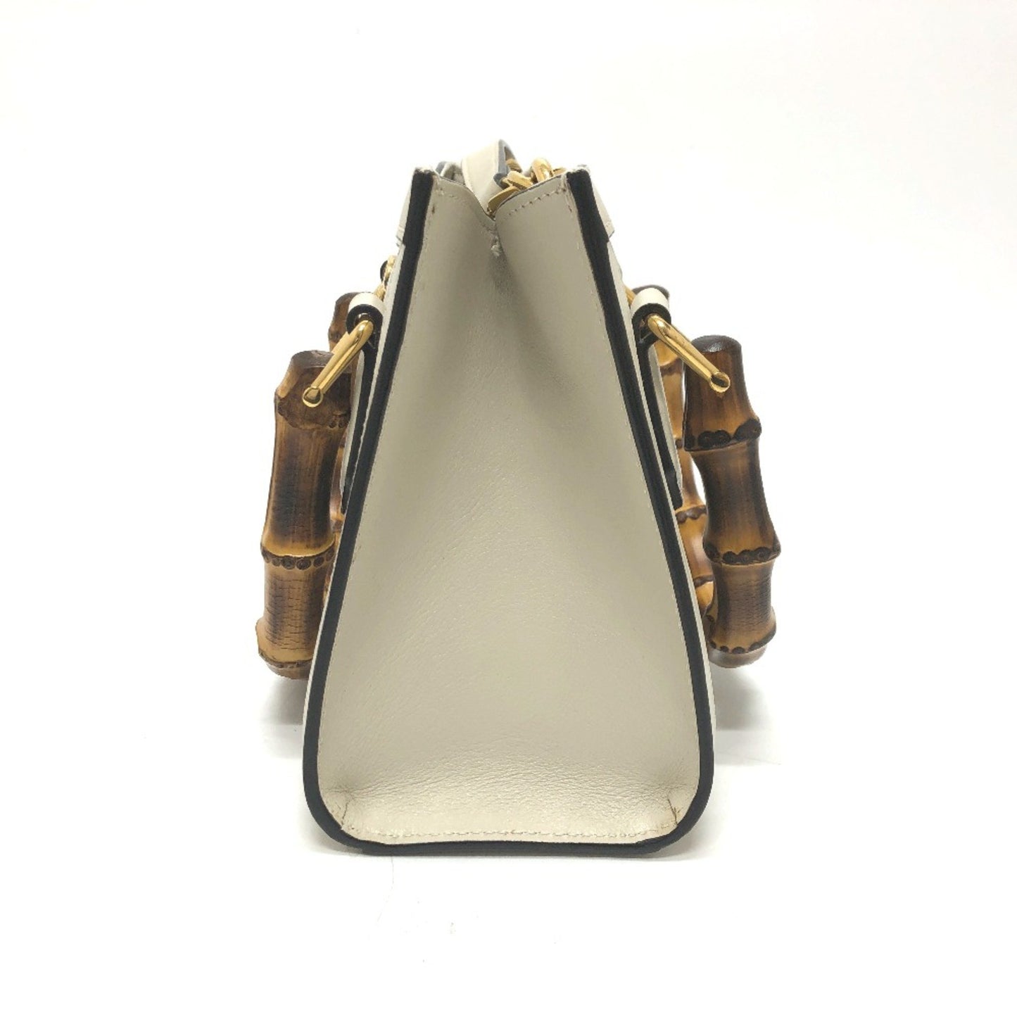 Gucci White Leather Diana