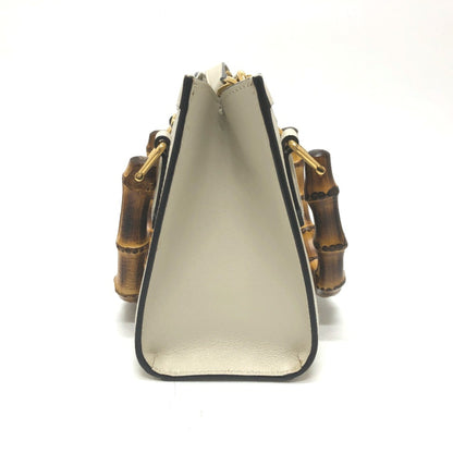 Gucci White Leather Diana