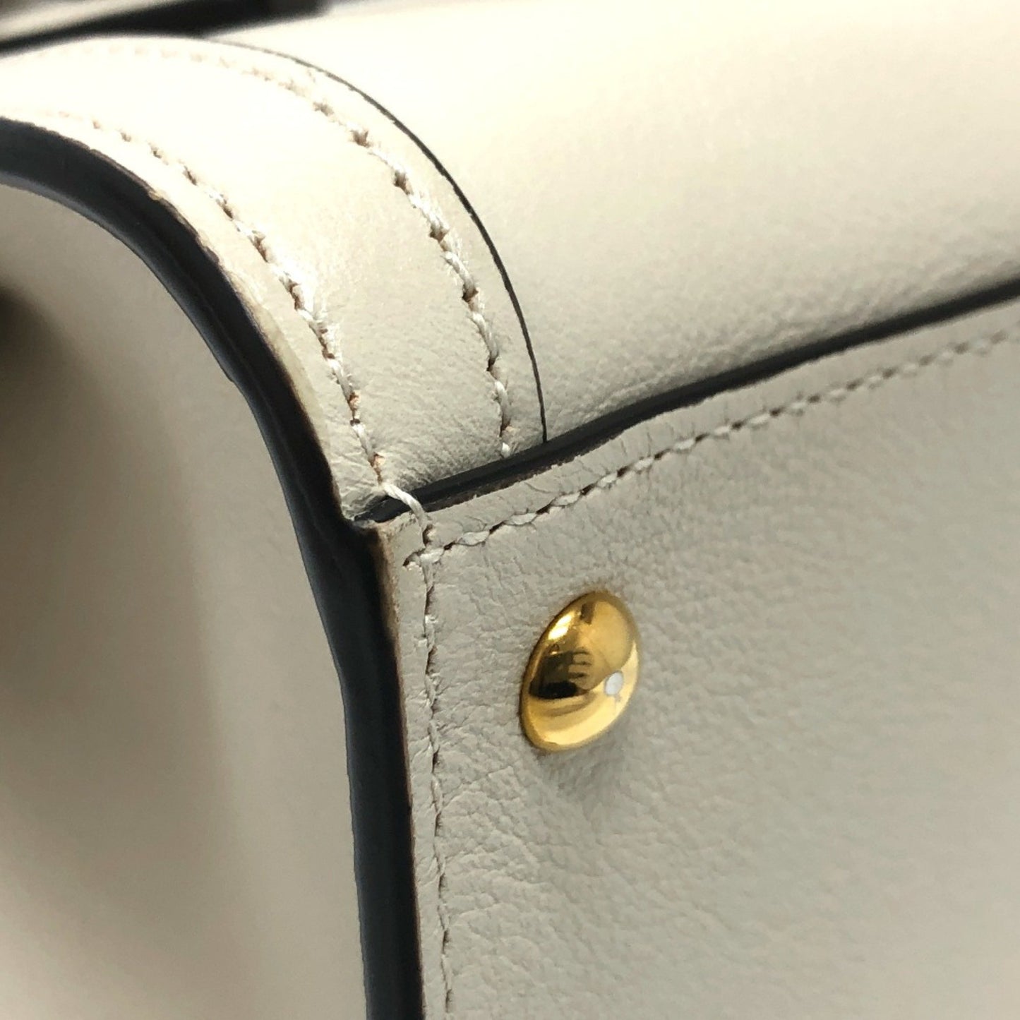 Gucci White Leather Diana