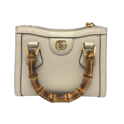 Gucci White Leather Diana