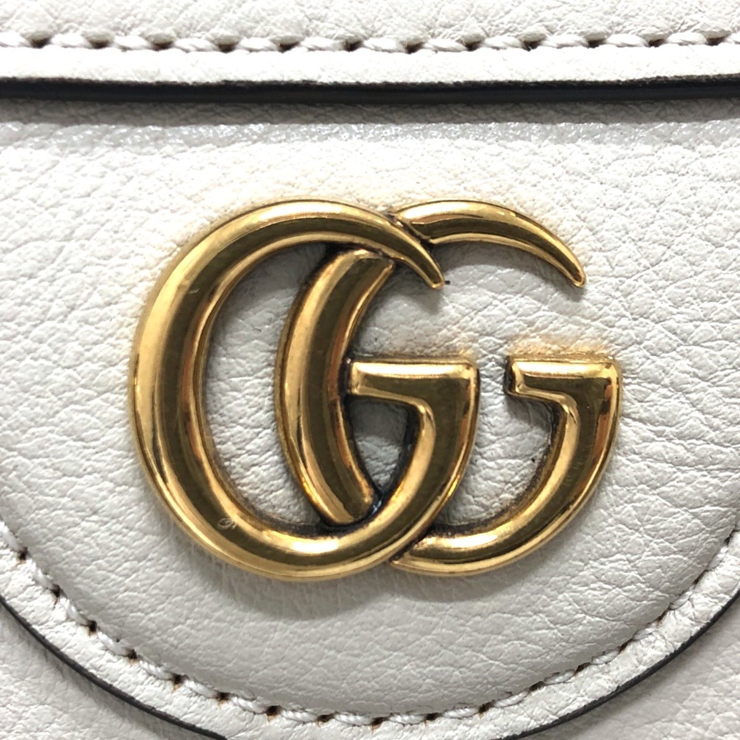 Gucci White Leather Diana