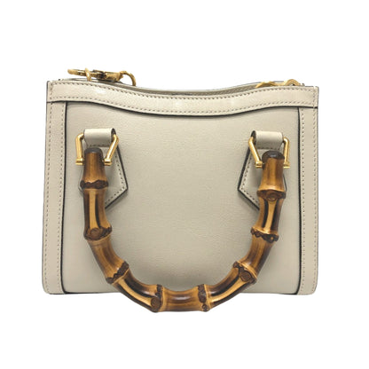 Gucci White Leather Diana