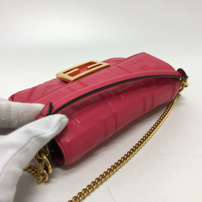 Fendi Pink Leather Baguette