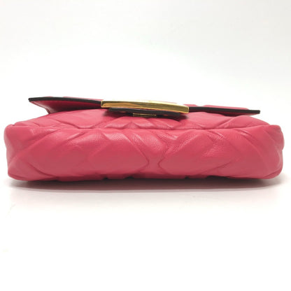 Fendi Pink Leather Baguette