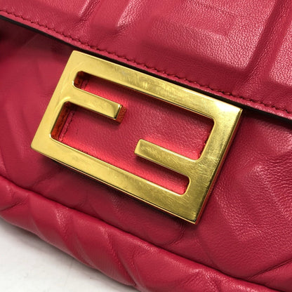 Fendi Pink Leather Baguette