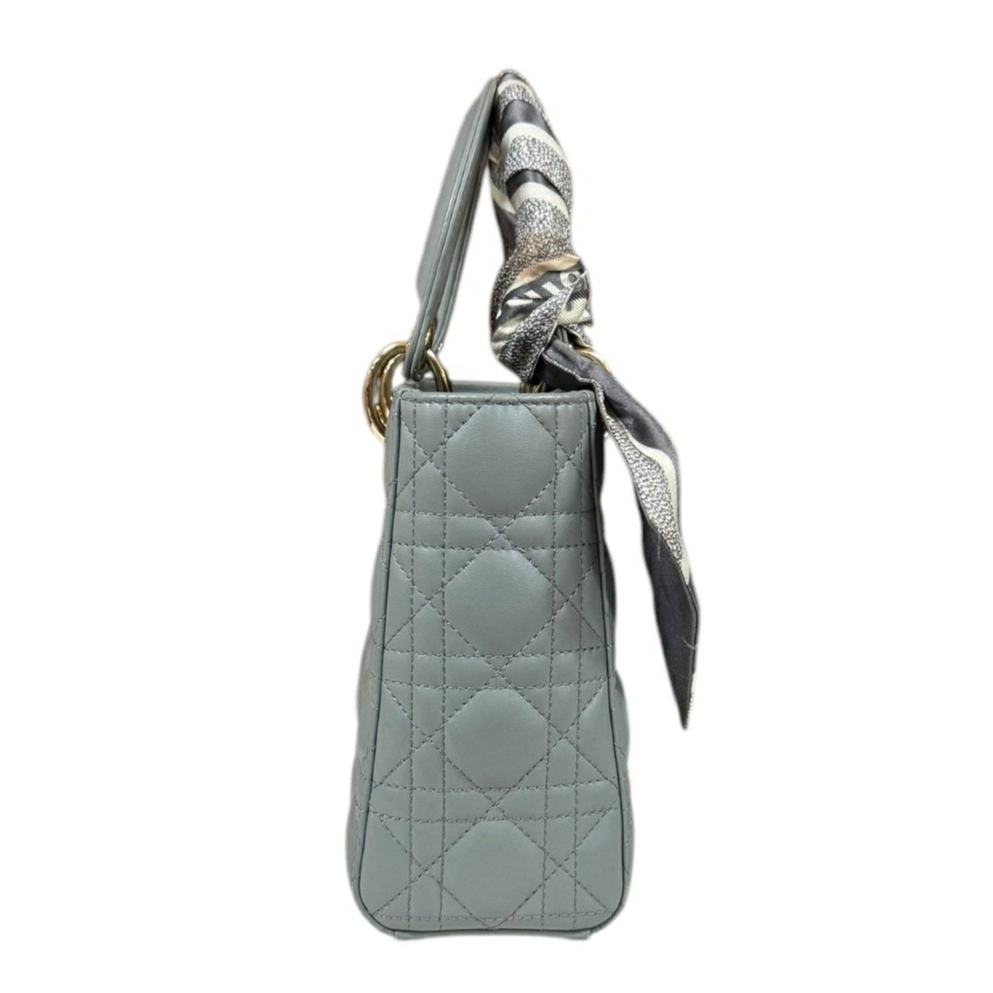 Dior Gray Leather Lady Dior