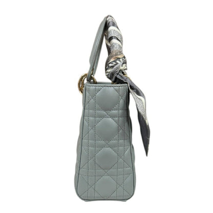 Dior Gray Leather Lady Dior
