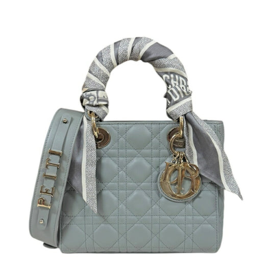 Dior Gray Leather Lady Dior