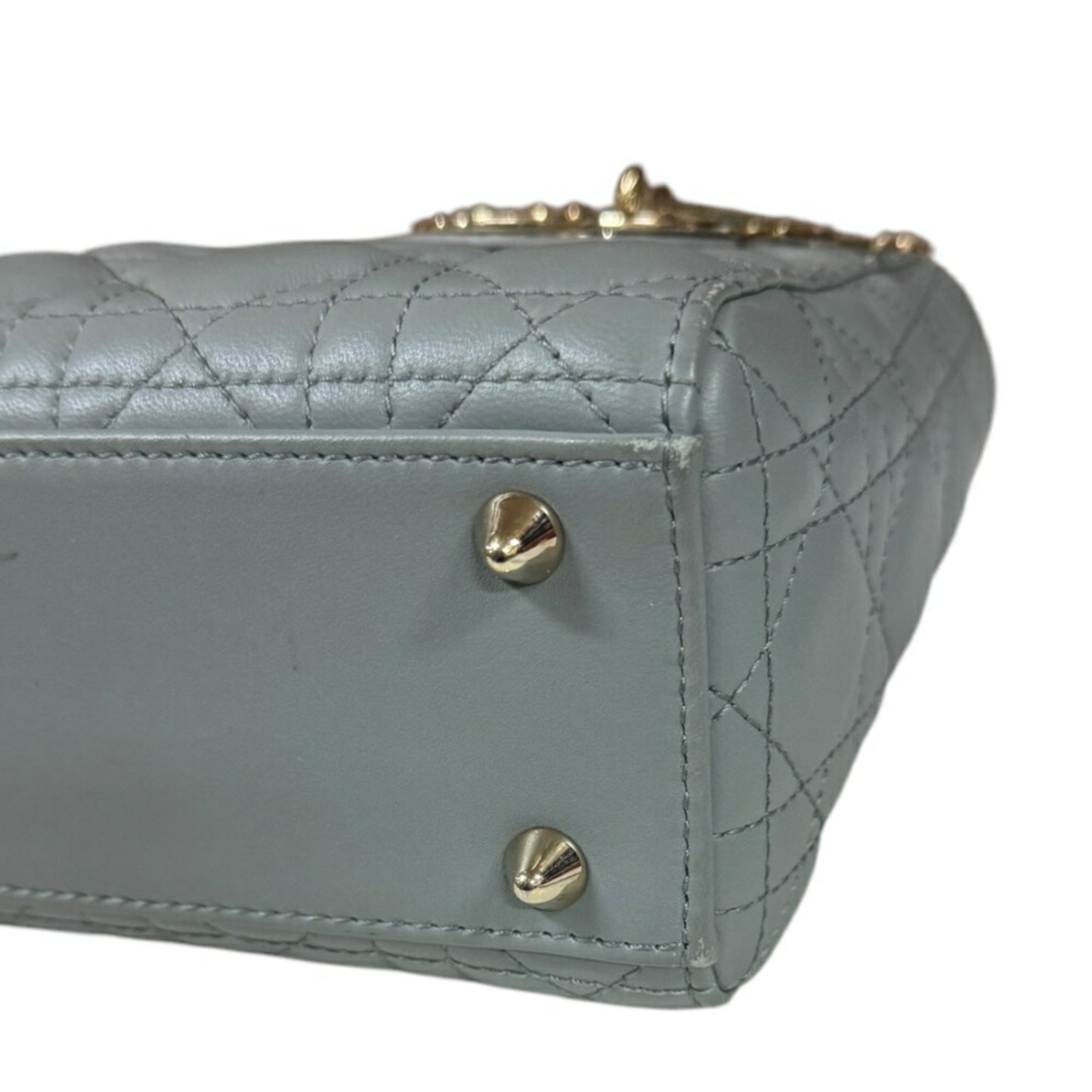 Dior Gray Leather Lady Dior