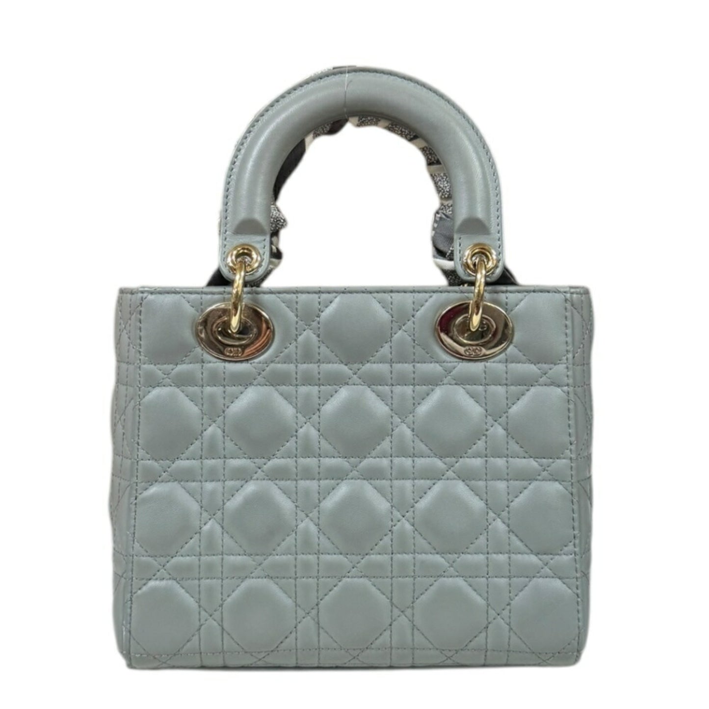 Dior Gray Leather Lady Dior
