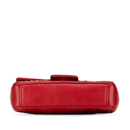 Prada Red Leather Galet Arrière