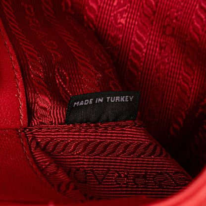 Prada Red Leather Galet Arrière