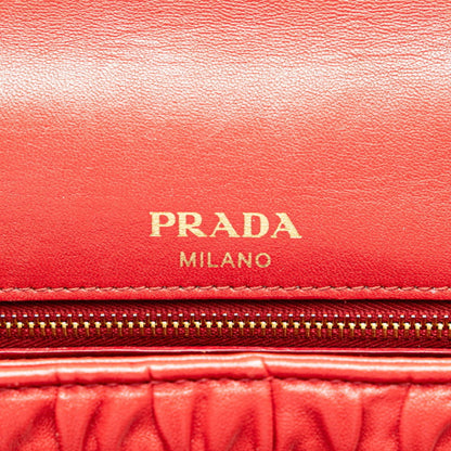 Prada Red Leather Galet Arrière