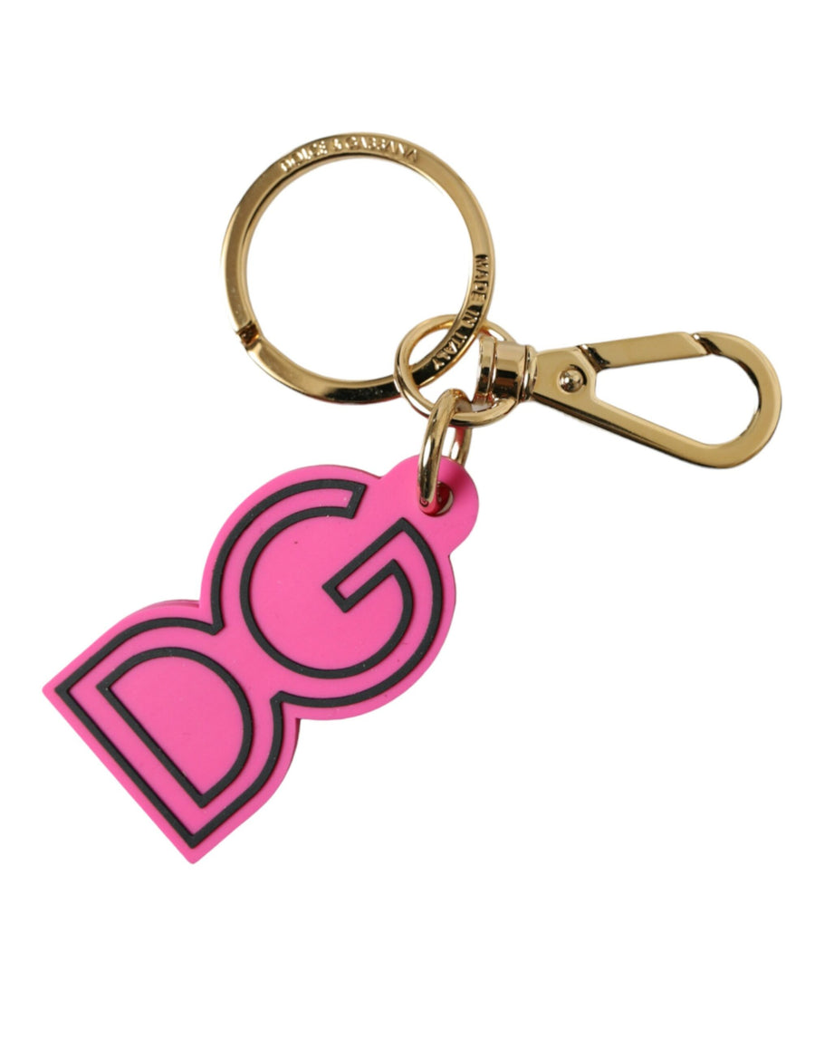 Dolce & Gabbana Chic Gold And Pink Keychain Elegance