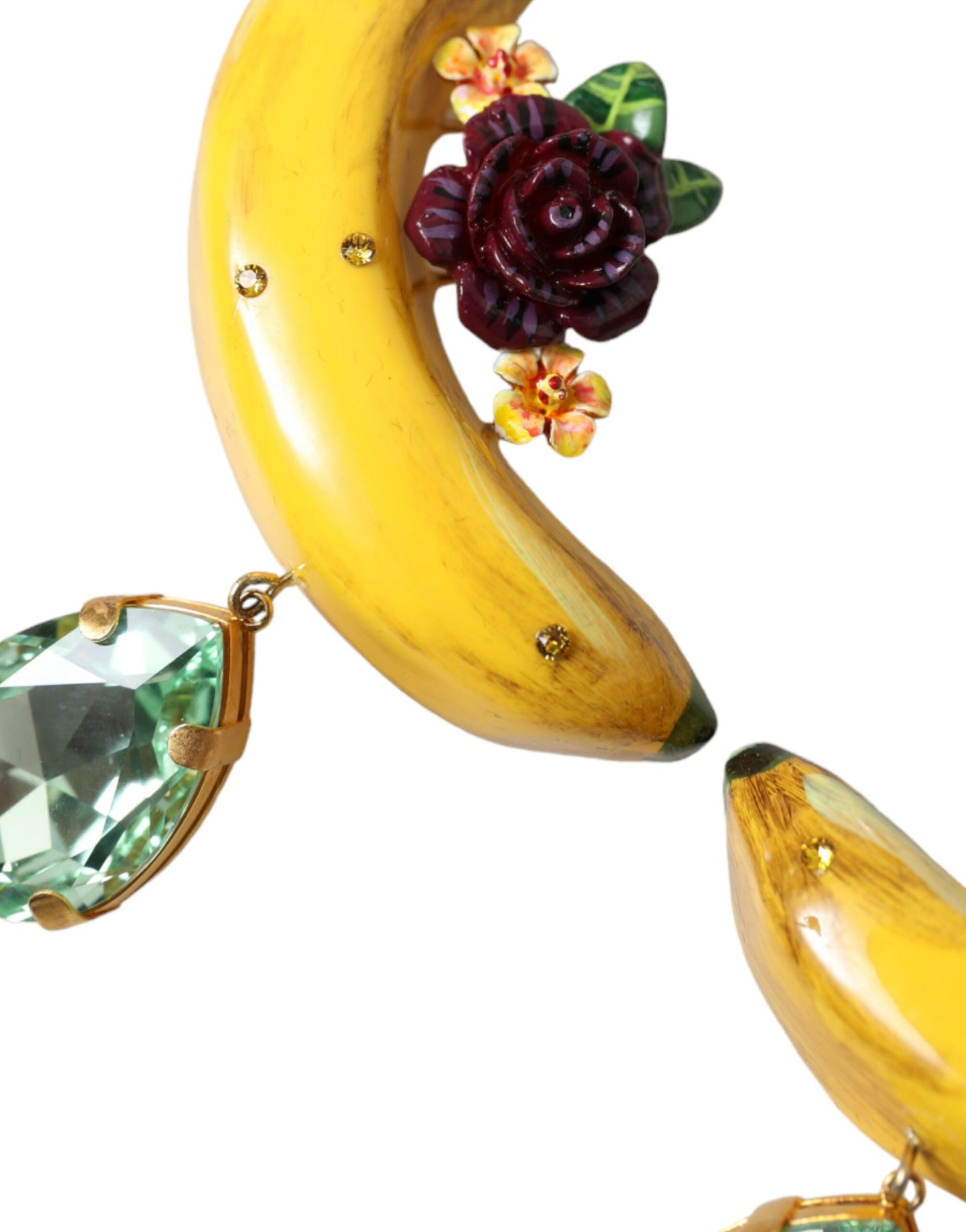 Dolce & Gabbana Chic Clip-On Banana Dangle Earrings