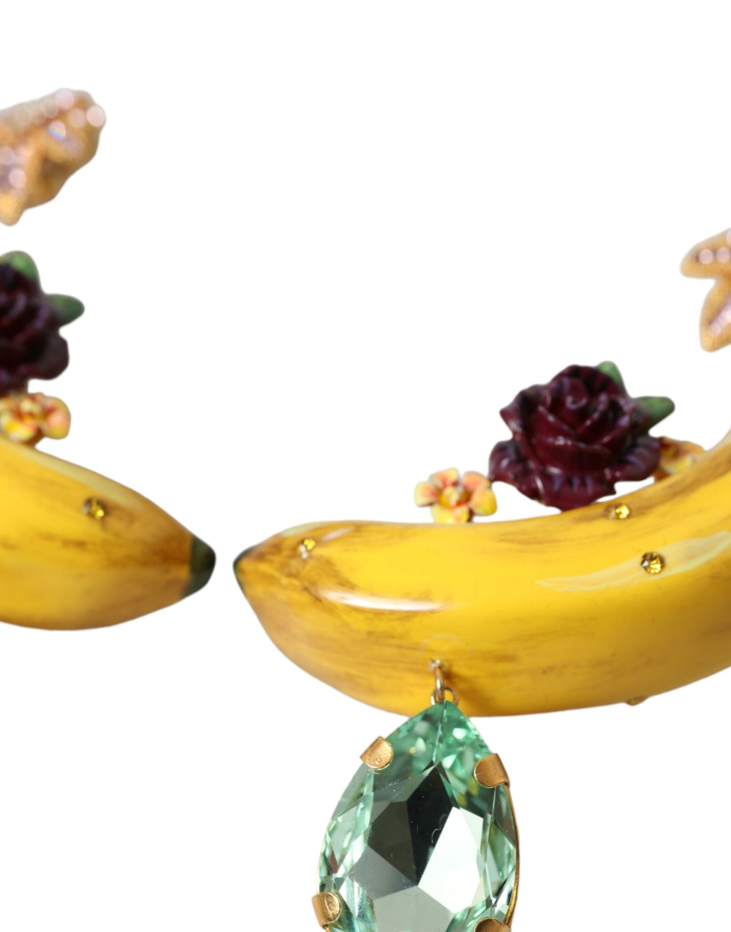Dolce & Gabbana Chic Clip-On Banana Dangle Earrings