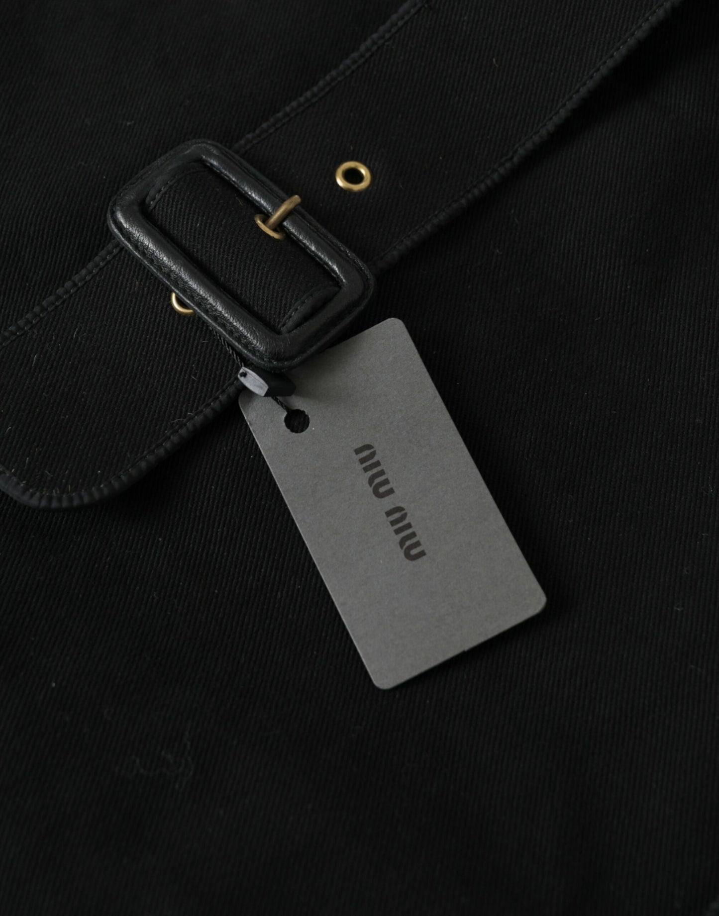 Miu Miu Chic Black Denim Tote For Everyday Elegance
