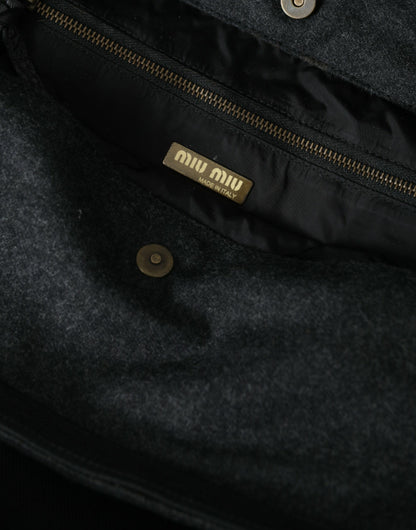 Miu Miu Chic Black Denim Tote For Everyday Elegance