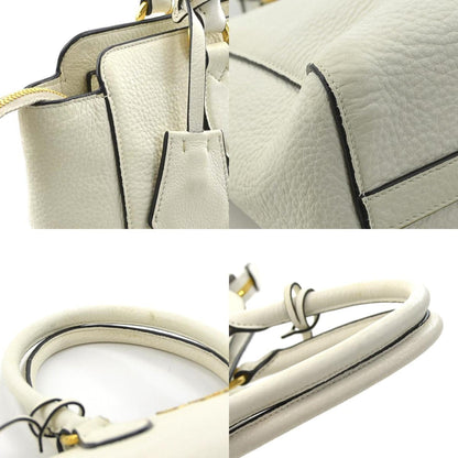 Prada White Leather Saffiano