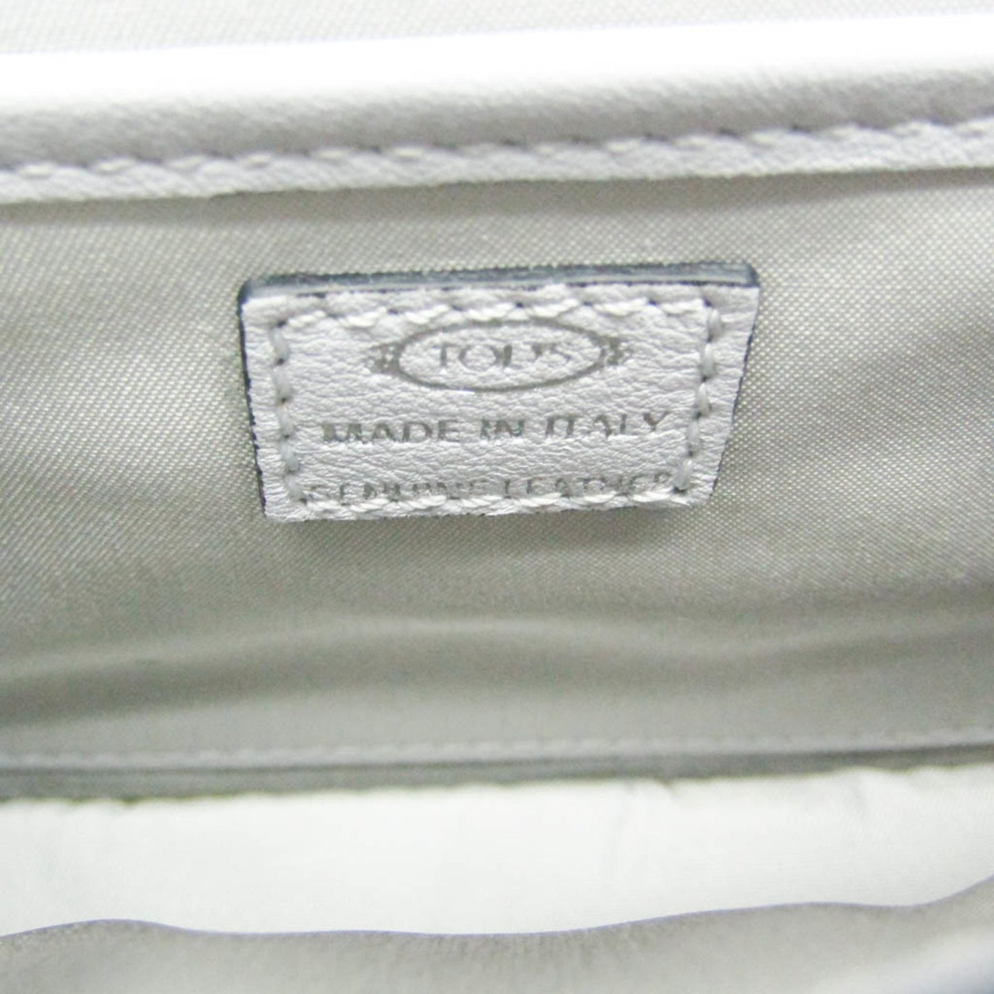 Tod's Gray Leather Double T