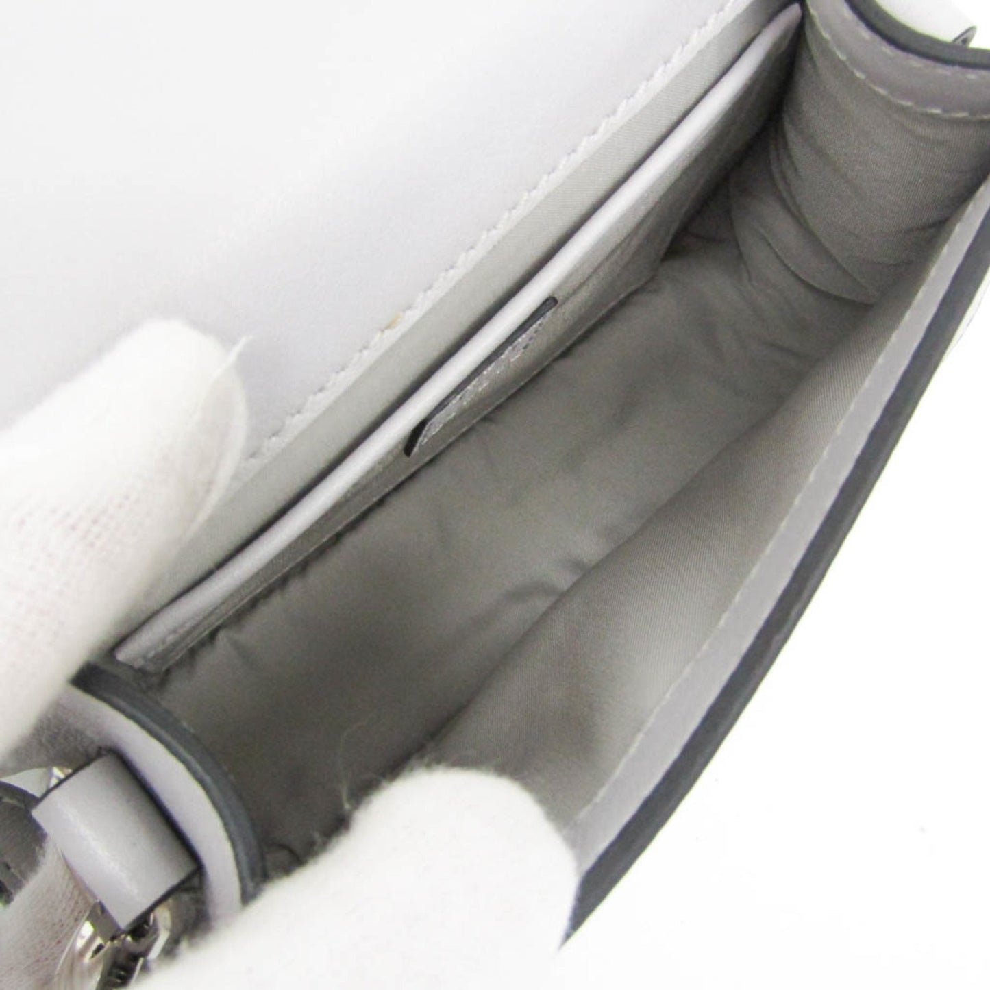 Tod's Gray Leather Double T