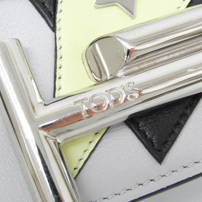 Tod's Gray Leather Double T