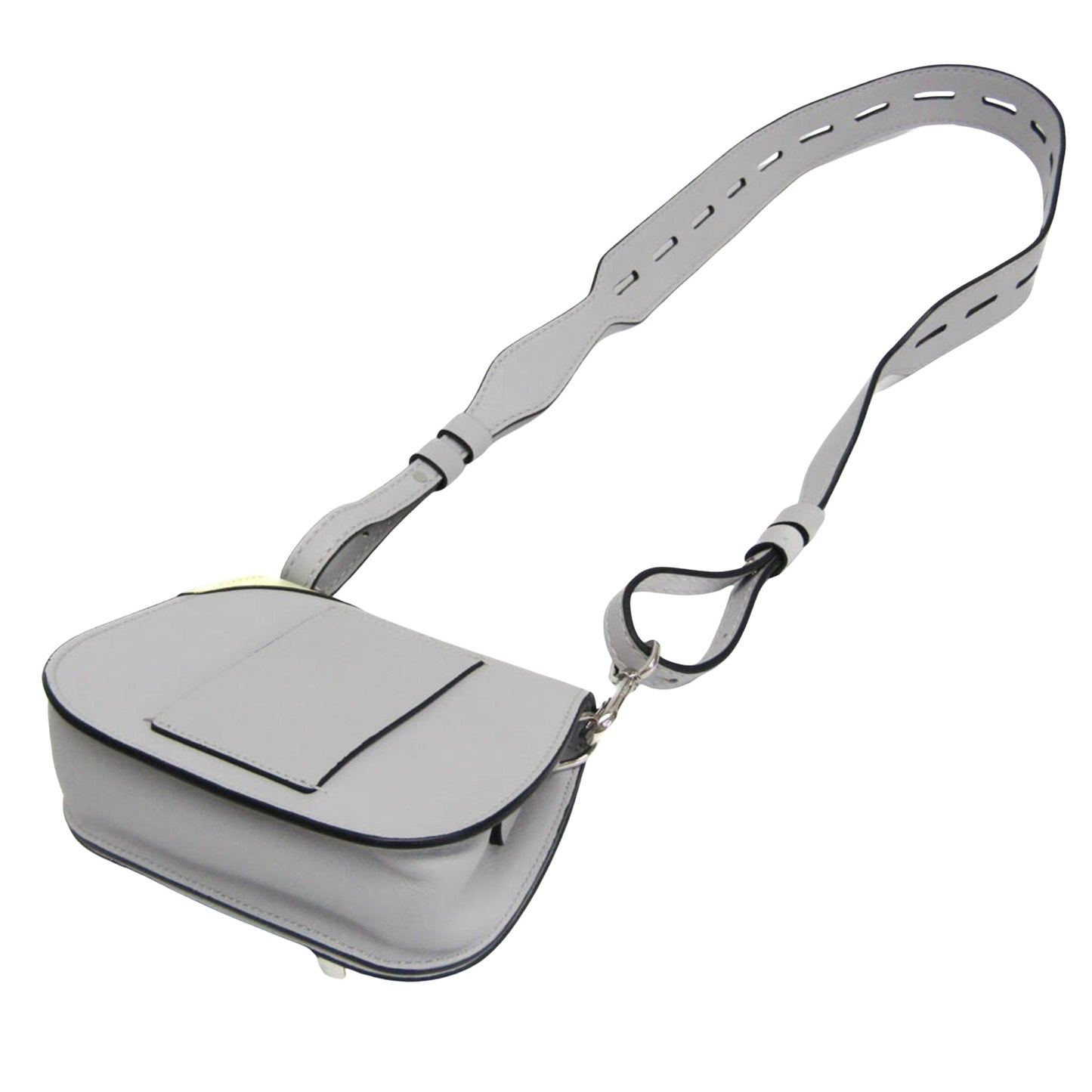 Tod's Gray Leather Double T
