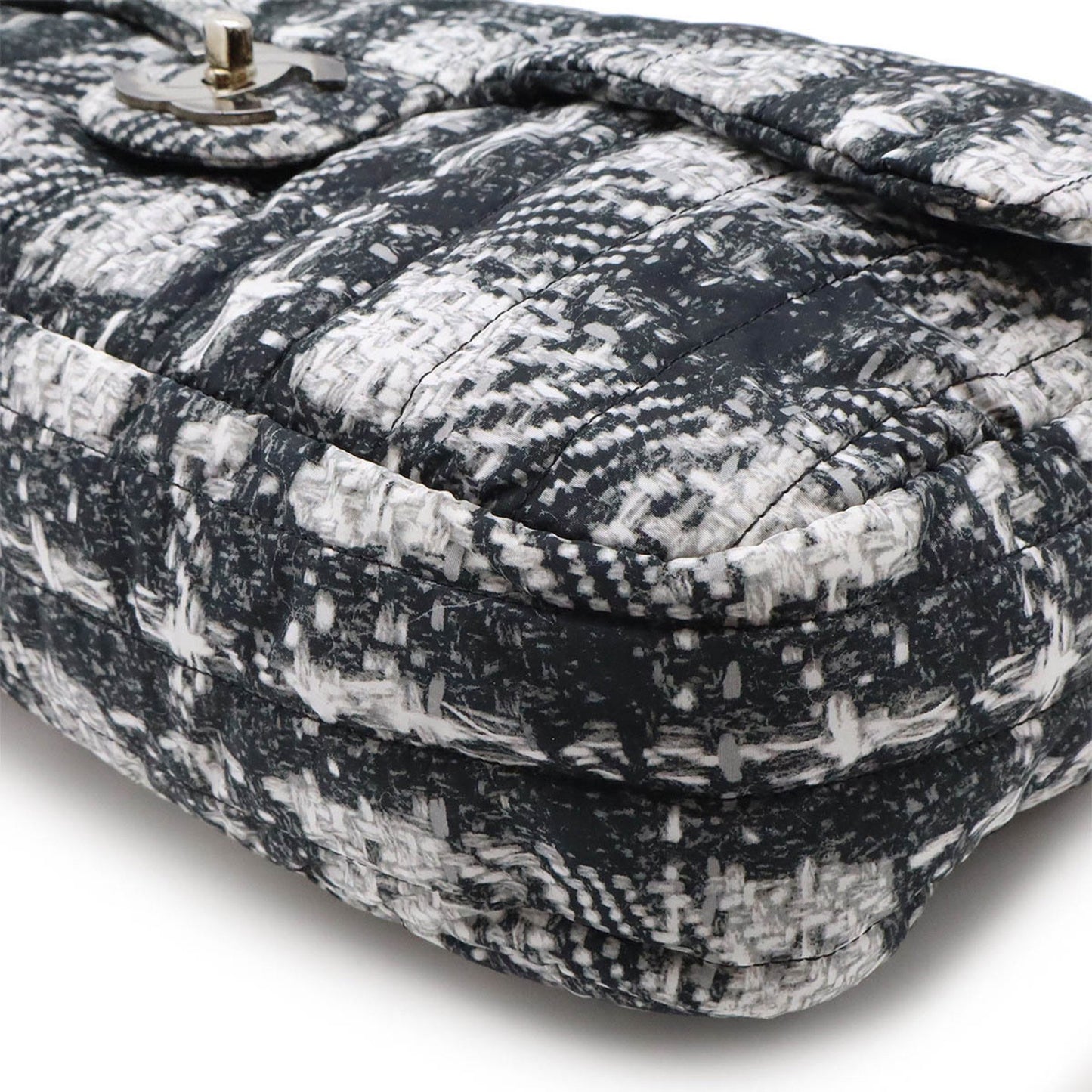 Chanel Gray Tweed Single Flap