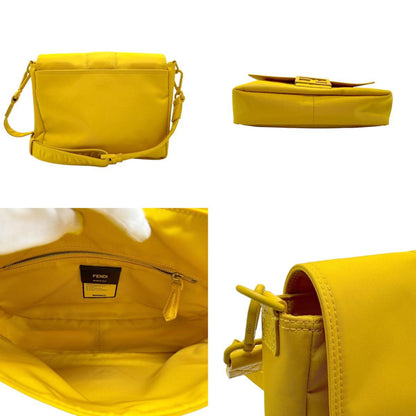 Fendi Yellow Synthetic Baguette