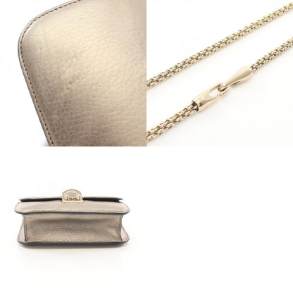 Valentino Garavani Brown Leather Glam Lock