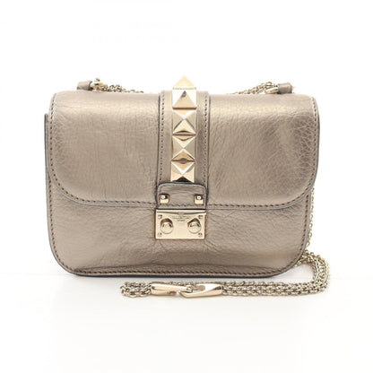 Valentino Garavani Brown Leather Glam Lock