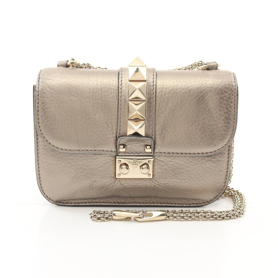 Valentino Garavani Brown Leather Glam Lock