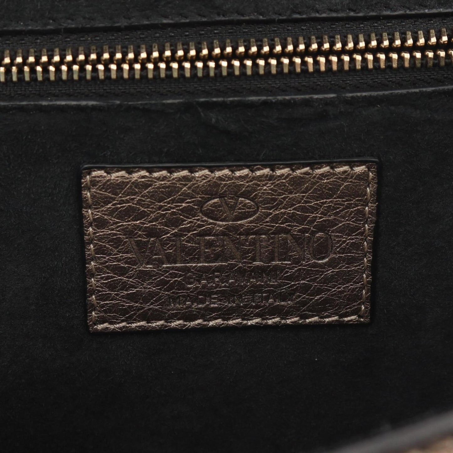 Valentino Garavani Brown Leather Glam Lock