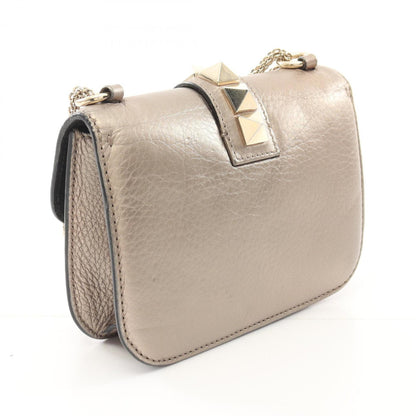 Valentino Garavani Brown Leather Glam Lock