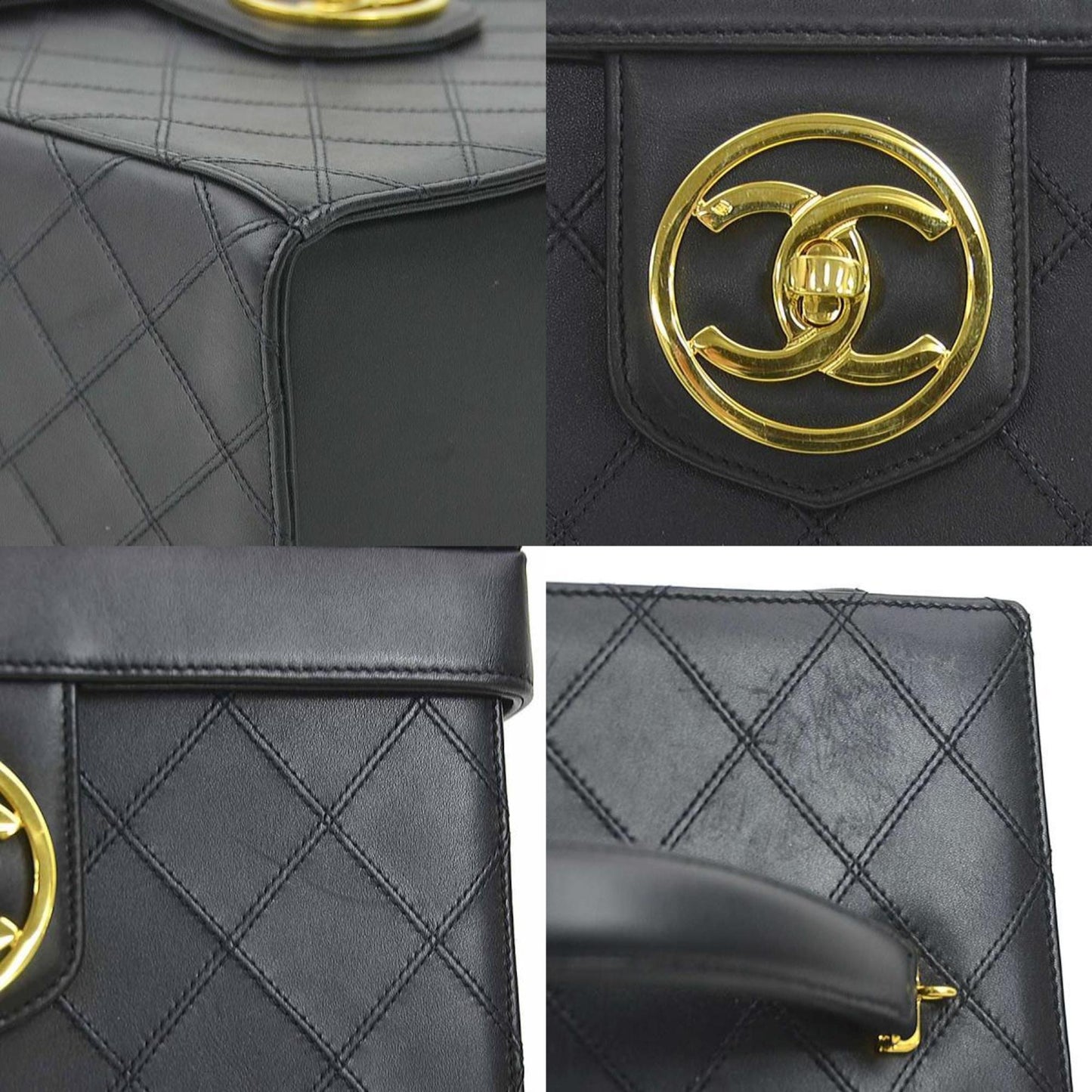 Chanel Black Leather Vanity