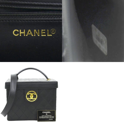 Chanel Black Leather Vanity