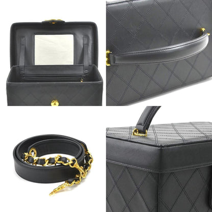 Chanel Black Leather Vanity