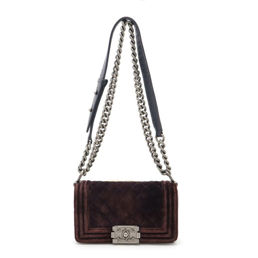Chanel Purple Velvet Boy