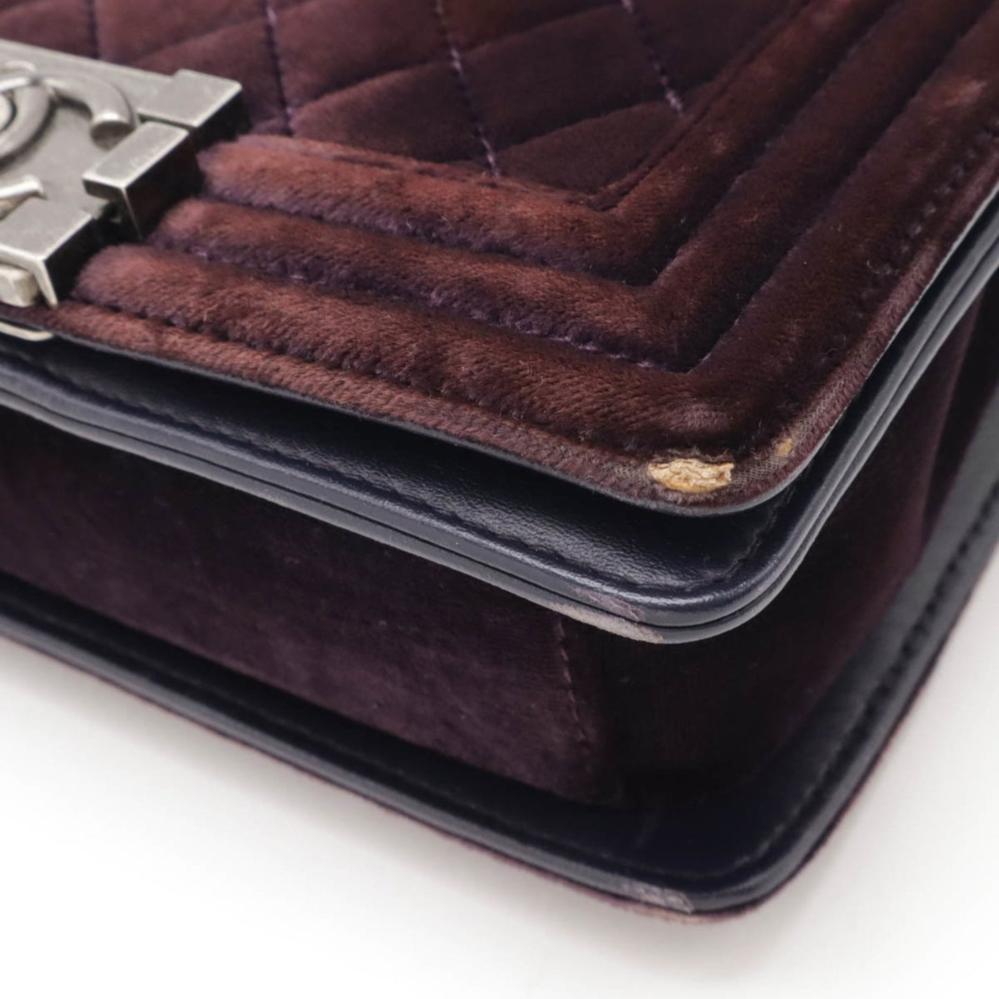Chanel Purple Velvet Boy