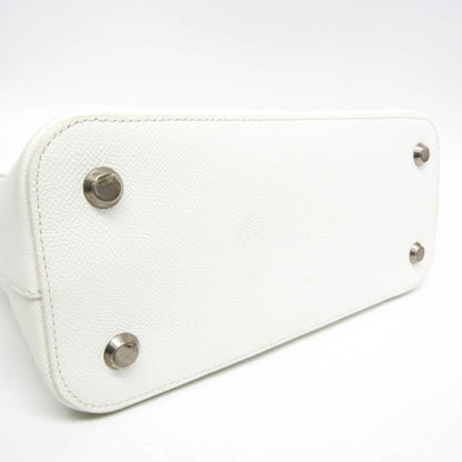 Balenciaga White Leather Ville Top Handle
