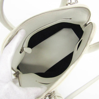 Balenciaga White Leather Ville Top Handle