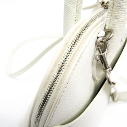 Balenciaga White Leather Ville Top Handle