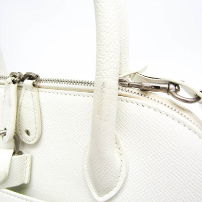 Balenciaga White Leather Ville Top Handle