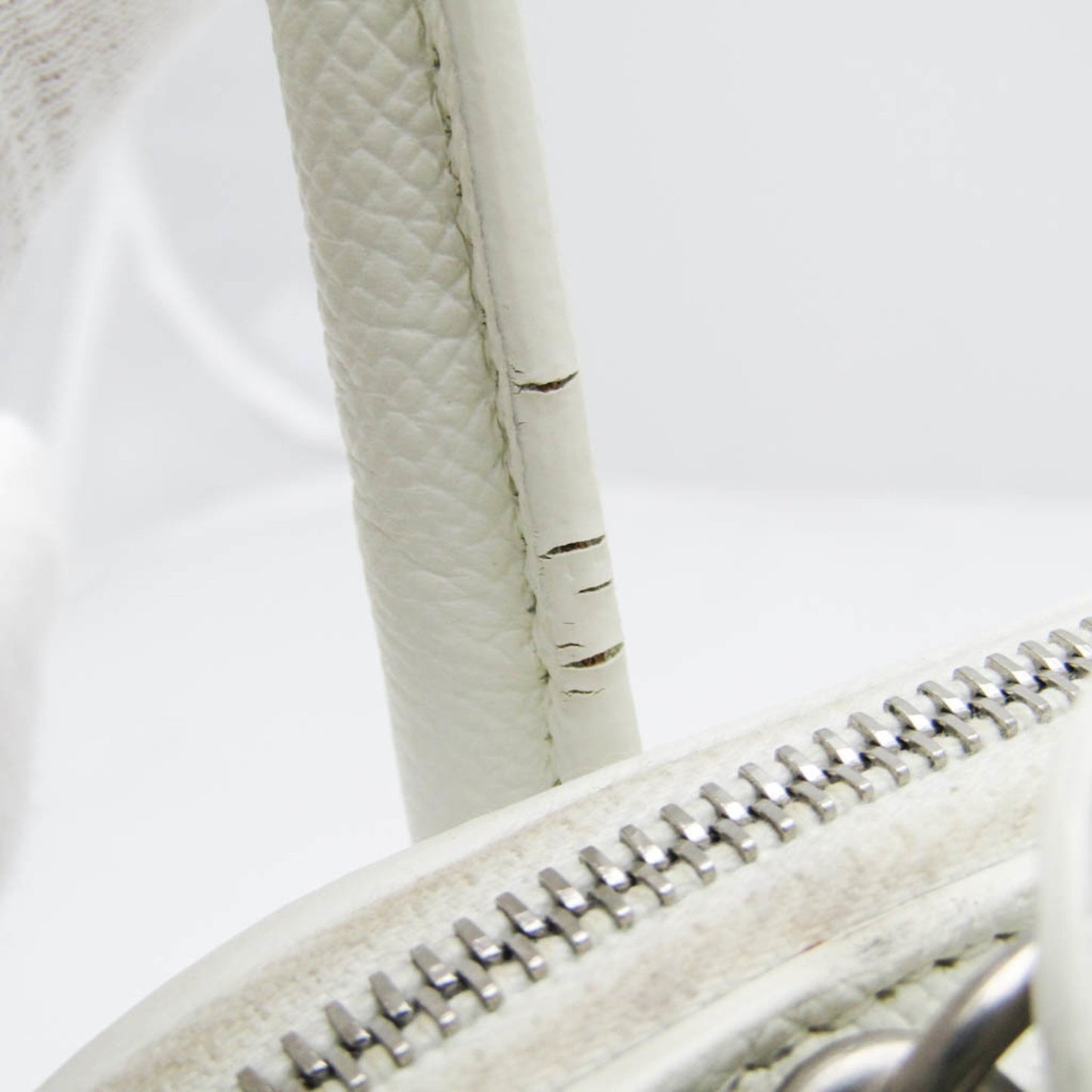 Balenciaga White Leather Ville Top Handle